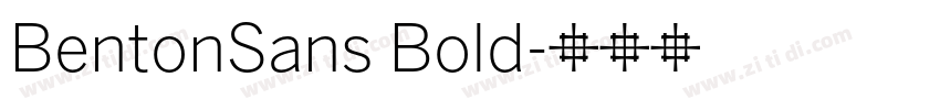 BentonSans Bold字体转换